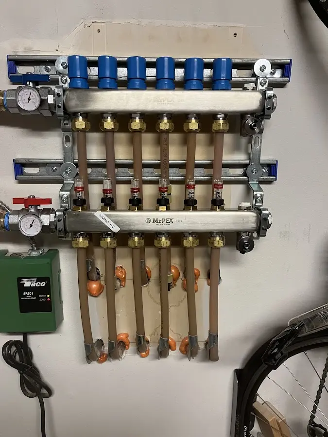 Plumber performing Gas Leak Detection at a residential property in Hagerstown